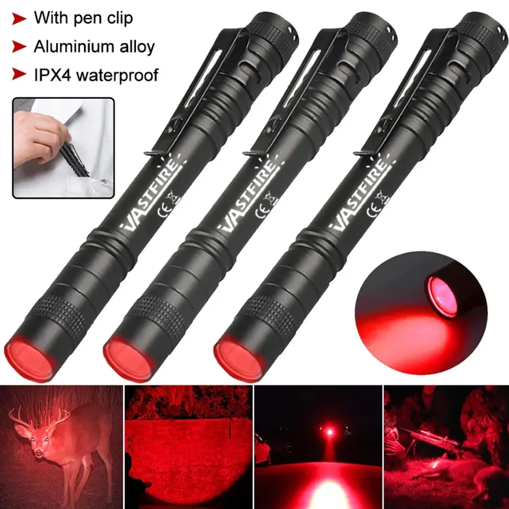 Mini Pen Light Flashlight Red/White/395nm Torch Penlight Flashlight