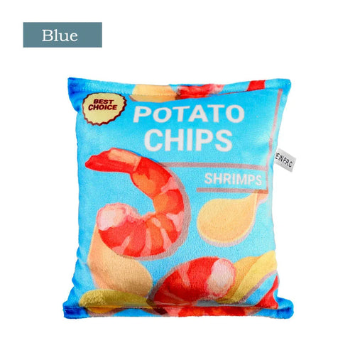 Funny Dog Toys Crisps Plush Filled Pets Squeaky Chew Toy