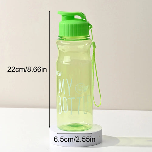 550ml Plastic Water Bottle Portable Sports Cup With Anti Drop Rope