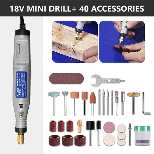 HILDA 18V Engraving Pen Mini Drill Rotary Tool With Grinding