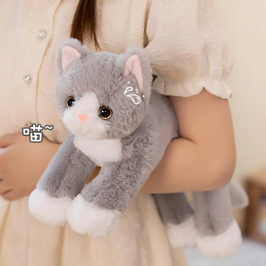 53CM Cute Simulated Cat Doll Plush Toy Stuffed Soft Animal Plush white