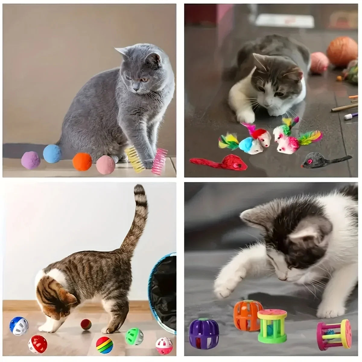 56pcs/28pcs/14pcs Cat Toys Mixed Pack. A Combination of Various