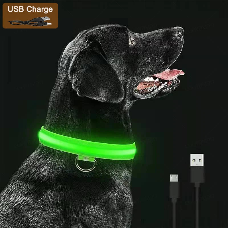 3 Modes Dog Luminous Charge Collar Led Usb Cat Dogs Collars Detachable