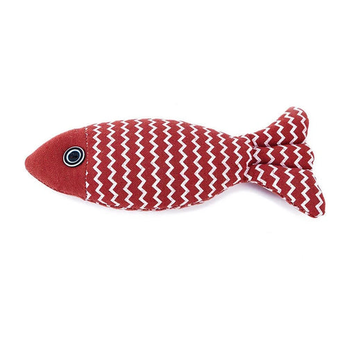 Cat toy self high boredom resistant bite clean teeth linen fish