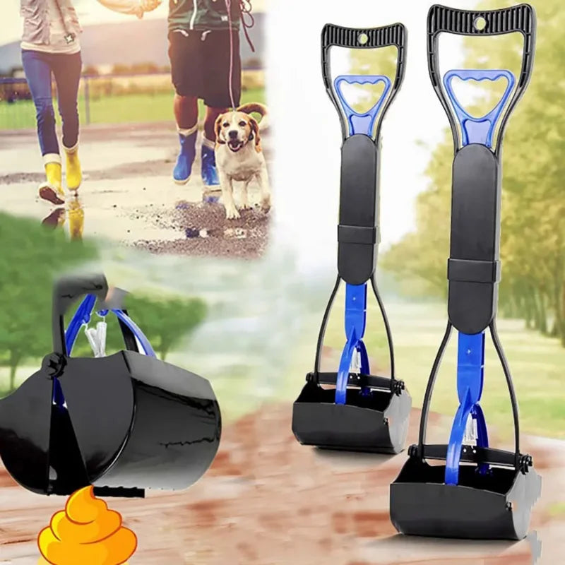 Dog Pooper Scooper Pet Long Handle Jaw Poop Scoop Picker Excrement