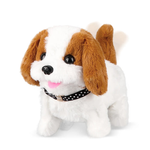1Pc Electric Plush Simulation Dog Teddy Puppy Walking Sound Nodding