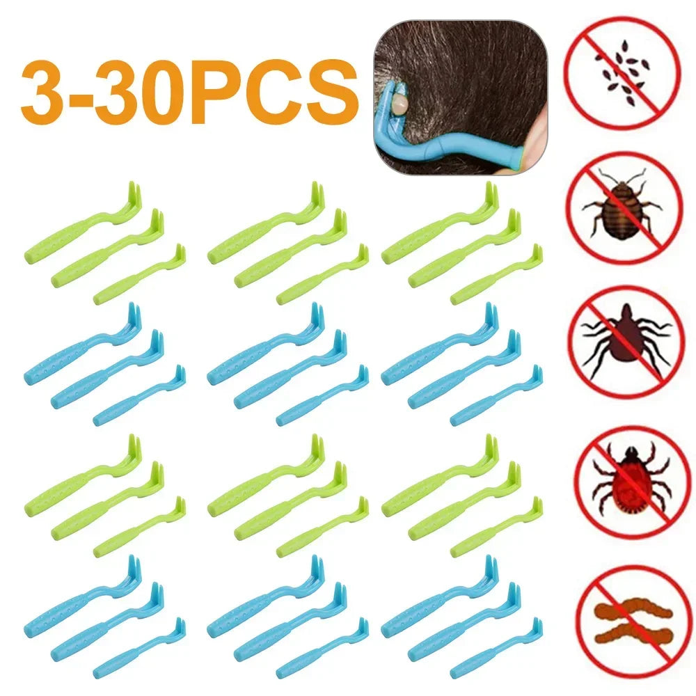 3-30PCS Flea Remover Hook Tick Remover Tweezer Tick Pull Cat Dog