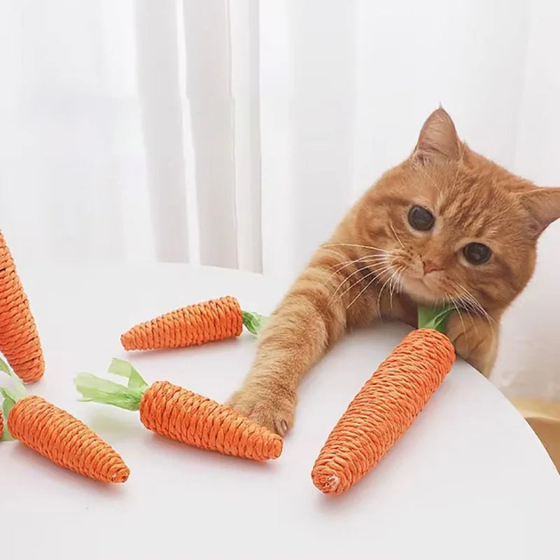 Cat Toys Sound Carrot Cuddle cat stick since fun fun cat teething