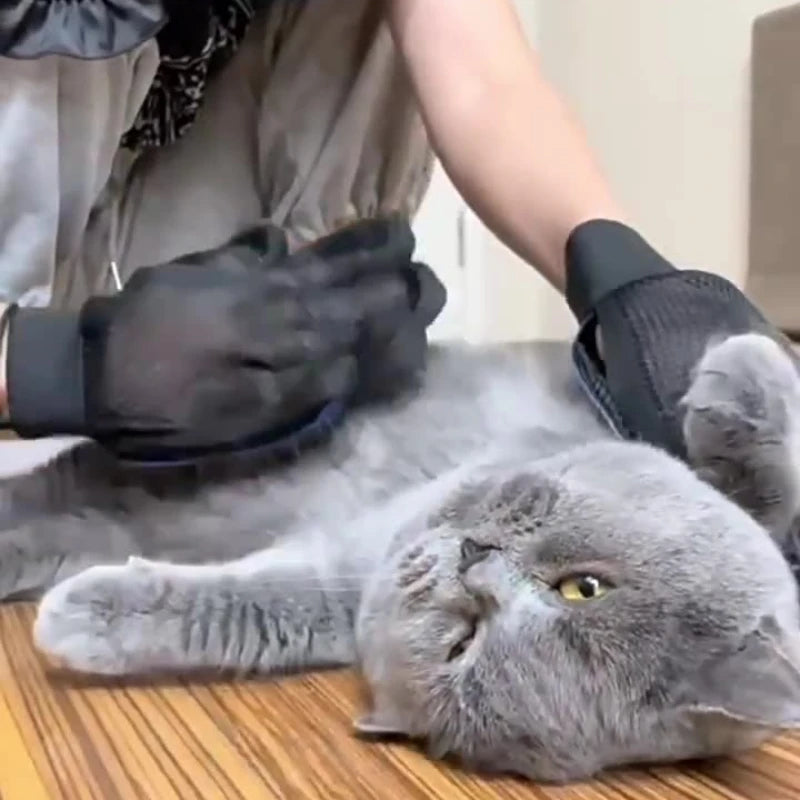 Silicone Pet Grooming Gloves Cats Hair Brush and Comb Gloves to Bathe