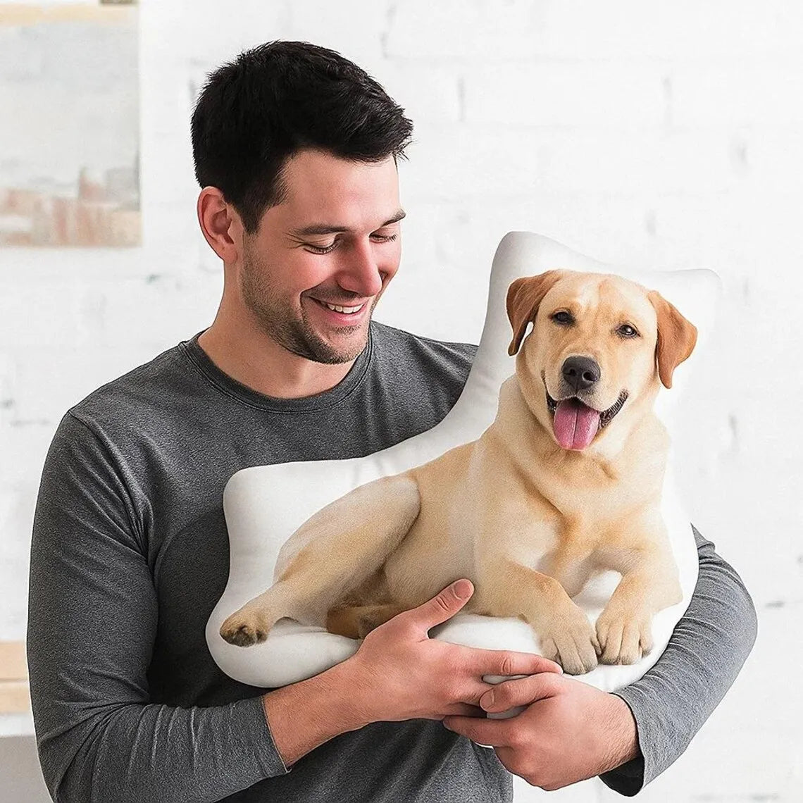 Portrait pet cat dog picture custom pillow for Christmas,