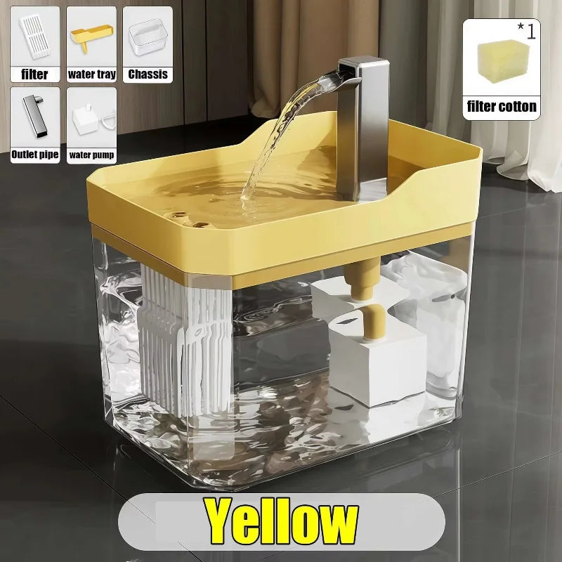 1.5L Cat Water Fountain Automatic Filter USB Pet Drinking Dispenser
