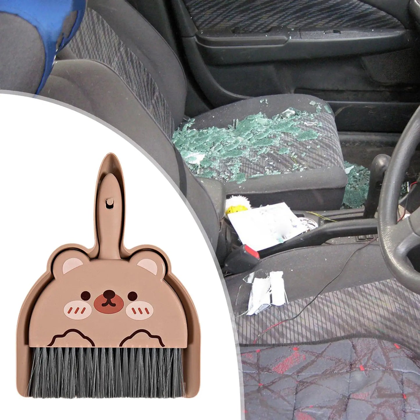 Broom Dustpan Brush Durable Nesting Snap on Design Dust Pan and Hand