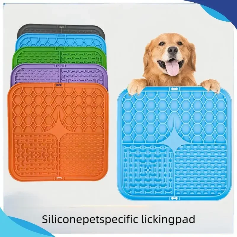 Pet Lick Silicone Mat Pet Slow Food Plate Dog Bathing Distraction