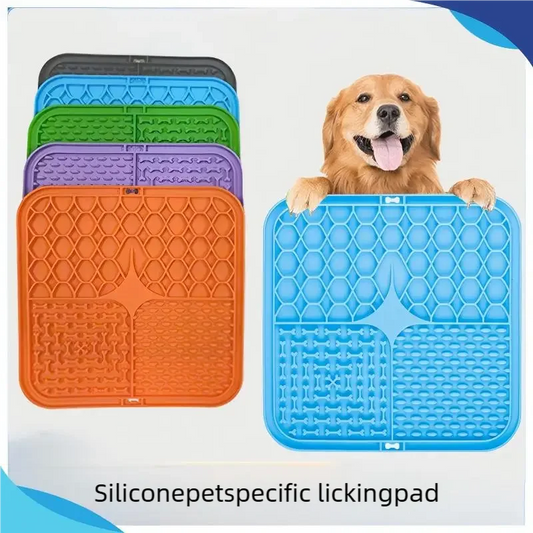 Pet Lick Silicone Mat Pet Slow Food Plate Dog Bathing Distraction