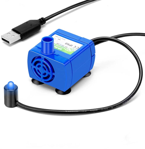 Water Pump LED Light Pet Cat Water Fountain Motor Replacement for Cat