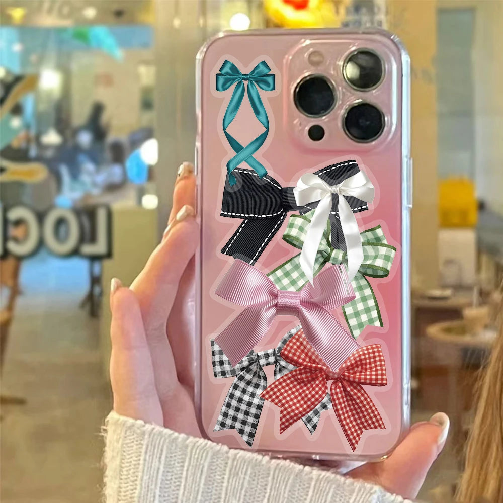 50PCS Bow Transparent Sticker Pack Cartoon Cute Waterproof PET