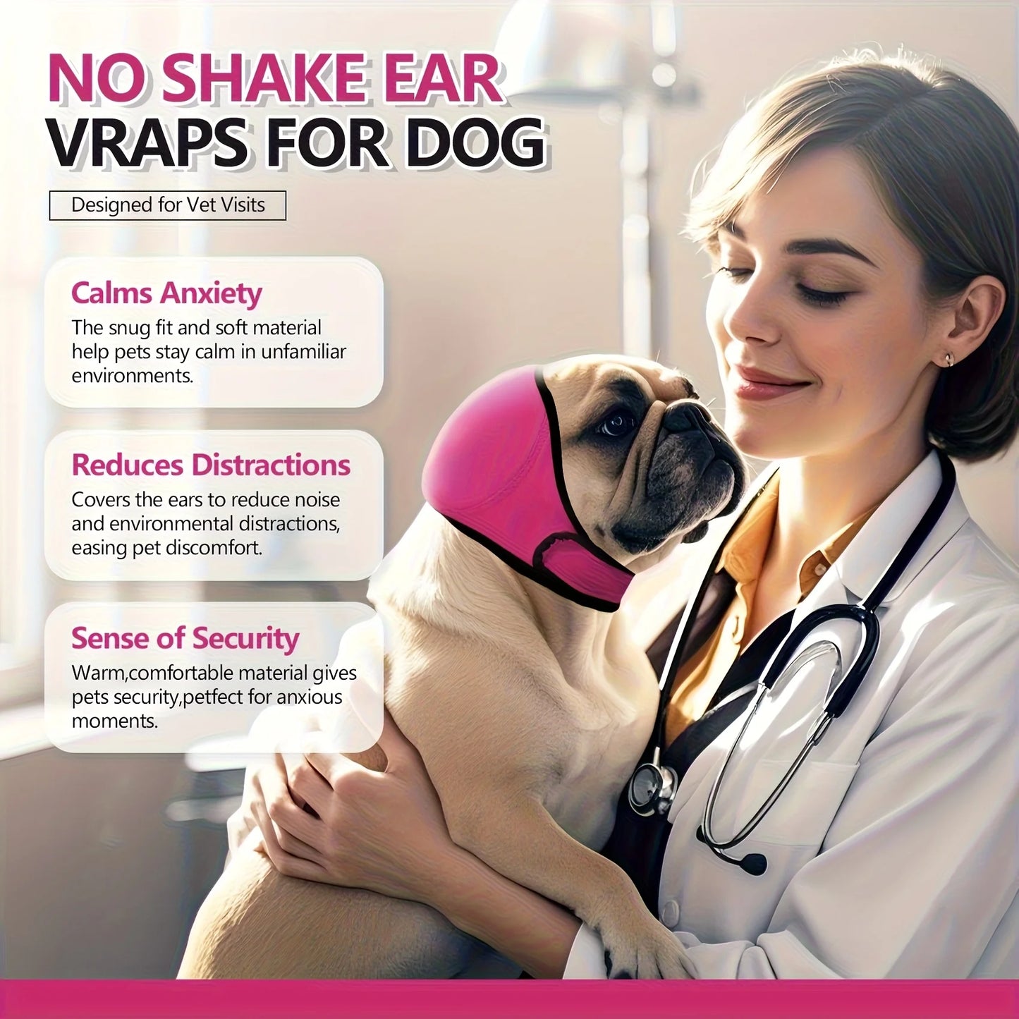 Adjustable Dog Earmuffs - Noise Reduction, Comfortable Quiet Head