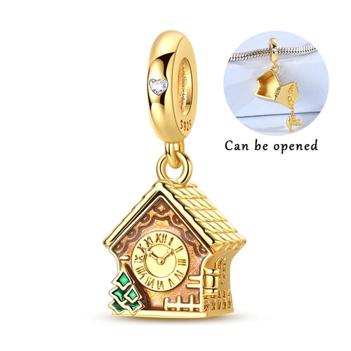 Hot 925 Sterling Silver Gold Charm Bead Pendant Cat Dog Pet Animal
