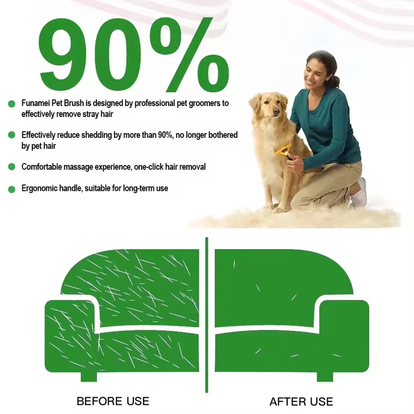 Pet Brush for Dogs Cats Dog Comb Pet Hair Removal Brush Cat Grooming