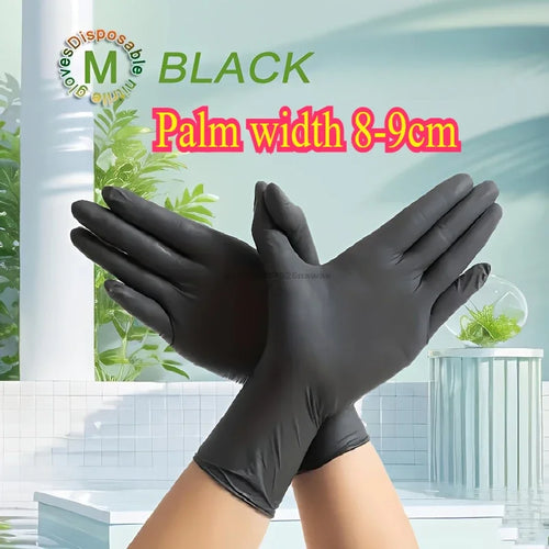 Kitchen Gloves Disposable Nitrile Latex Gloves Black Washing Tableware