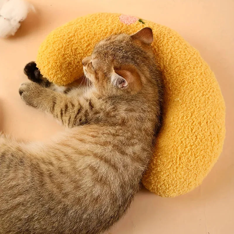 Fair Little Pillow for Cats Ultra Soft Fluffy Pet Calming Toy Half
