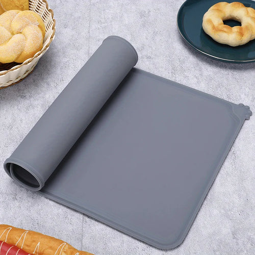 Pet Bowl Food Mat Silicone Dog Cat Feeding Mat Non-Stick Waterproof