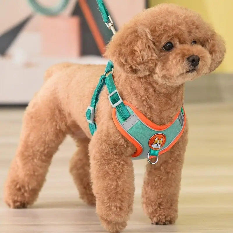 Adjustable No Pull Pet Reflective Dog Harness Lead Walking Running