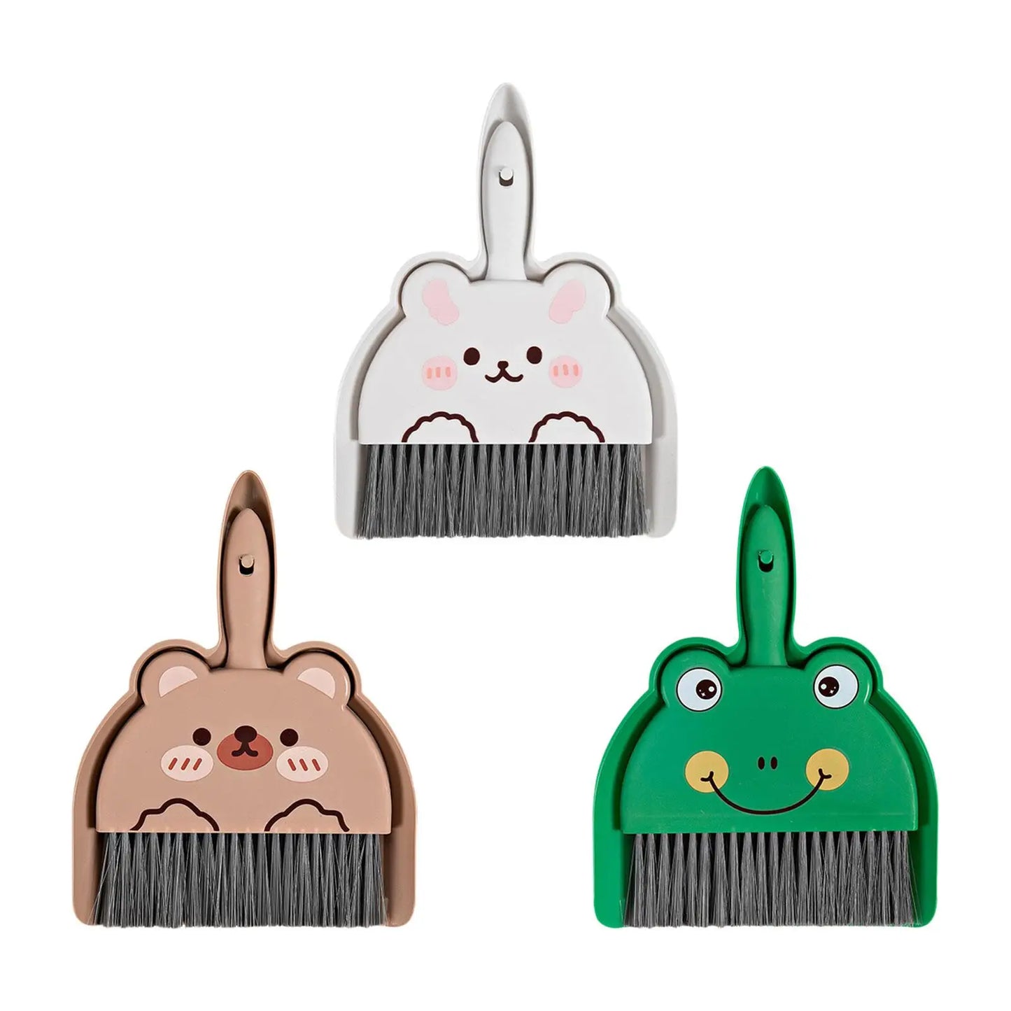 Broom Dustpan Brush Durable Nesting Snap on Design Dust Pan and Hand