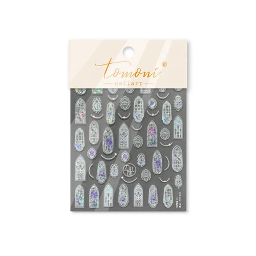 1piece 5D glass fragment nail sticker high quality stained glass