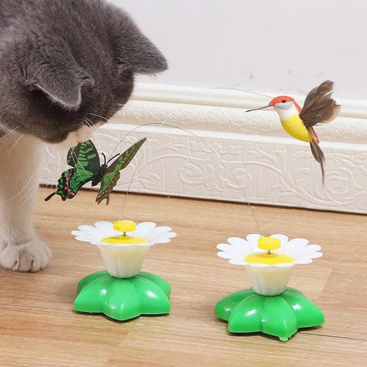 1PCS Electric Butterfly Cat Toy Shake Rotating Flying Automatic