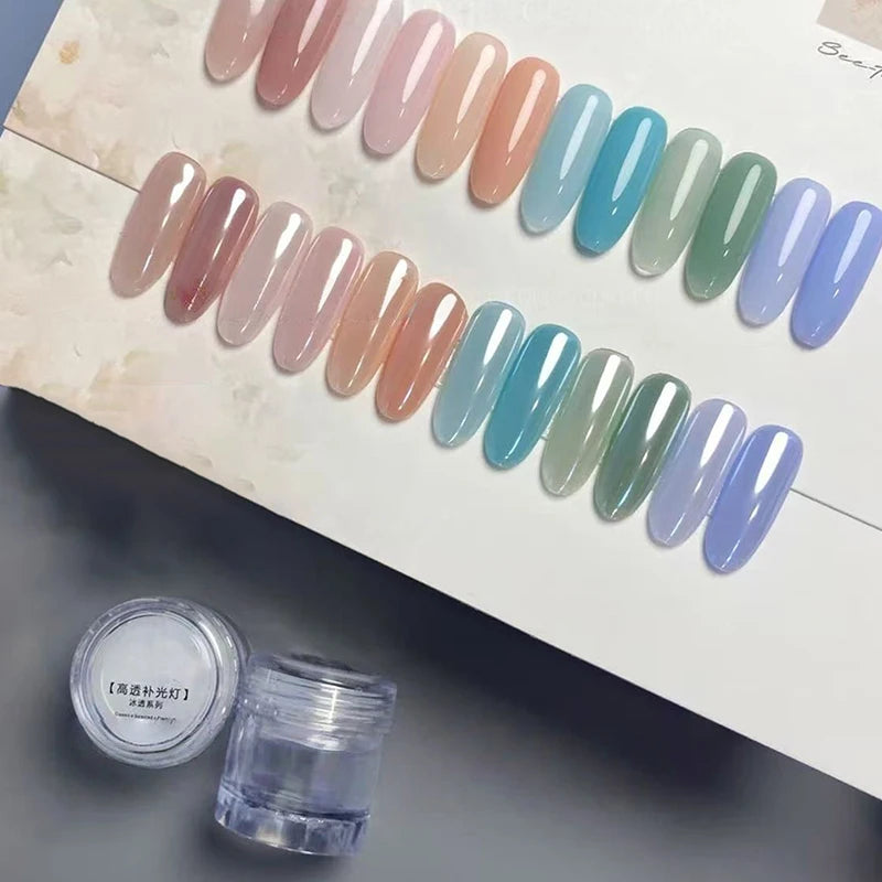1Jar Plating Aurora Chrome Nail Powder Orange High-Gloss Moonlight