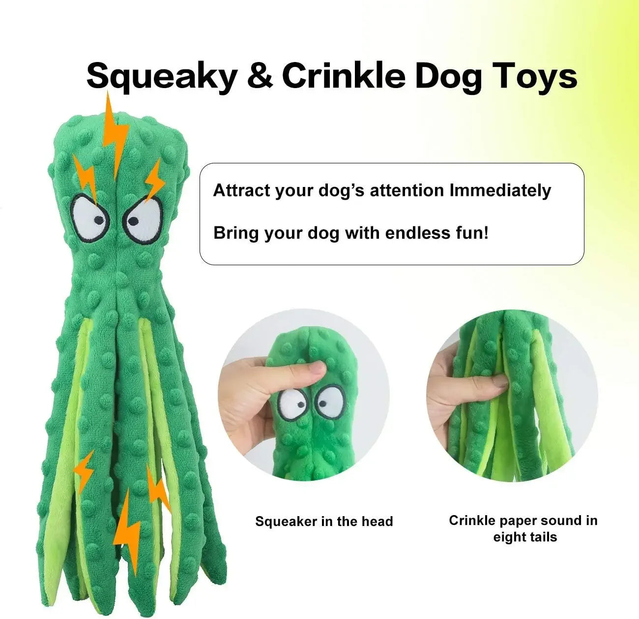 Dog Vocal Toys Octopus Non-stuffed Soft Plush Toy Puppy Educational