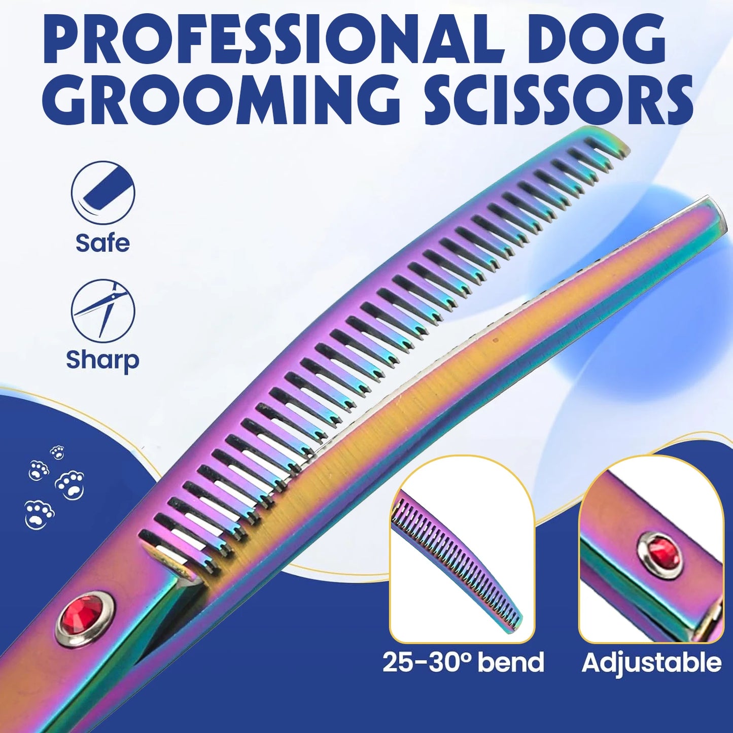 Double-Tailed Curved Scissors for Trimming Dog Fur Beautifully