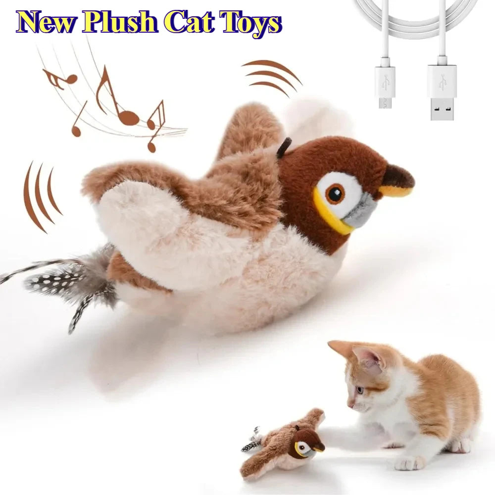 Hot Cat Interactive Toys Catnip Electric Pat Bird (with Catnip) Dog