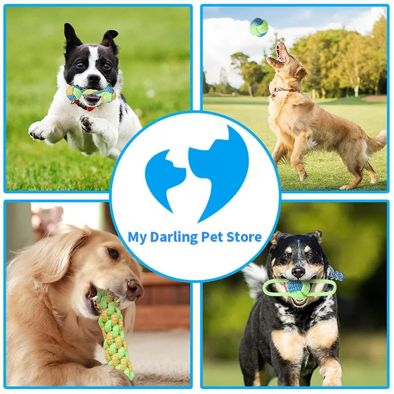4pcs/7pcs Dog Chew Toy Bite Resistant Rope Knot Cats Dogs to Relieve