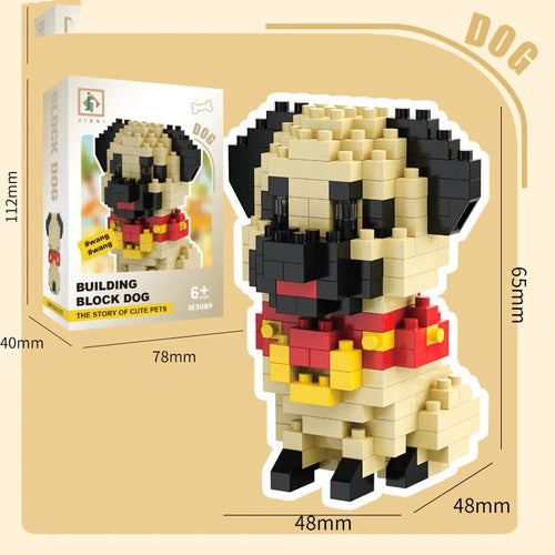 New Pet Teddy Husky Dog And Cat Toy Small Particle Building Blocks