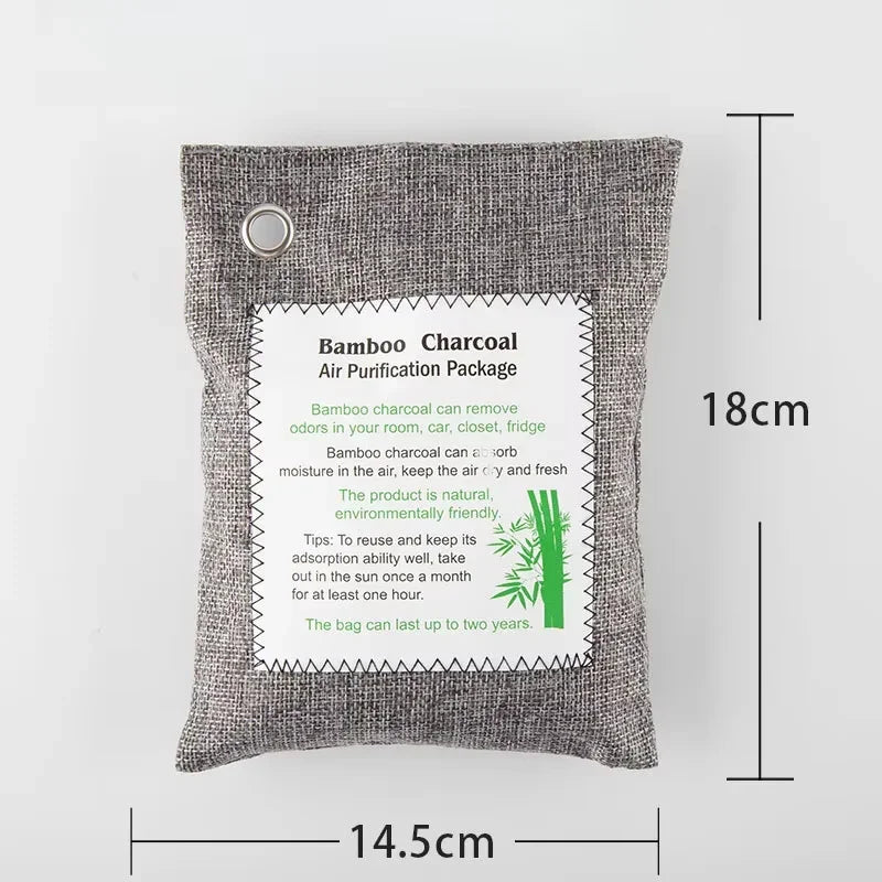 1PC Bamboo Charcoal Air Purifying Bag, 200g Natural Air Freshener Bags