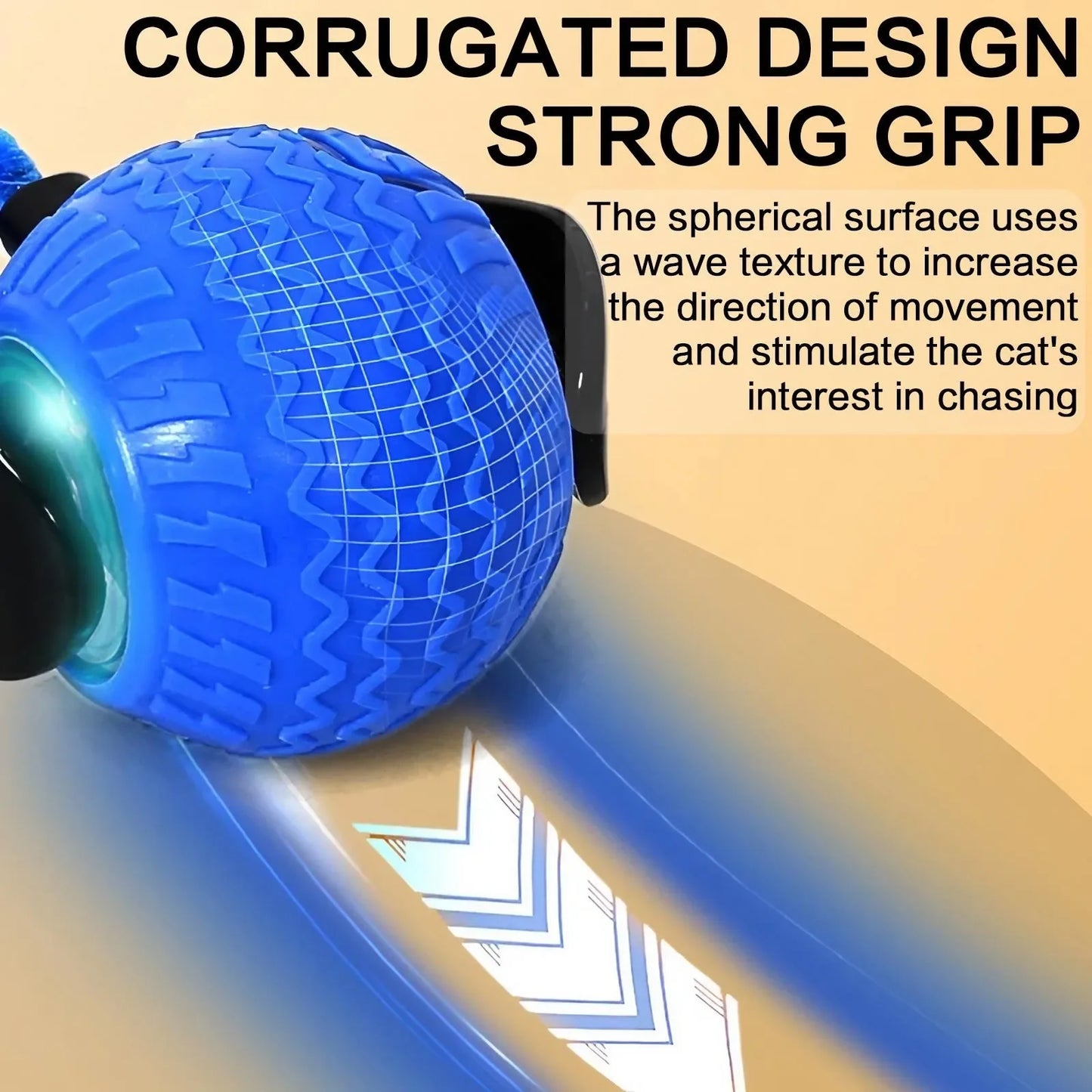 Automatic Rotating Smart LED Interactive Cat Teasing Ball Obstacle