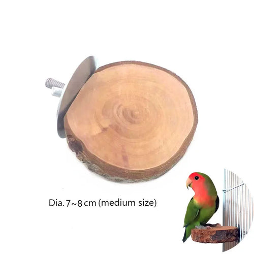 Natural Wood Pet Parrot Raw Wood Fork Tree Branch Stand Rack Squirrel