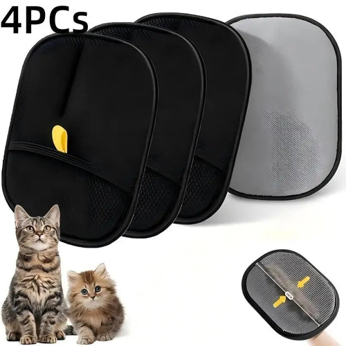 4pcs Pet Hair Cleaning Removal Gloves Pet Double-sided Grooming Glove