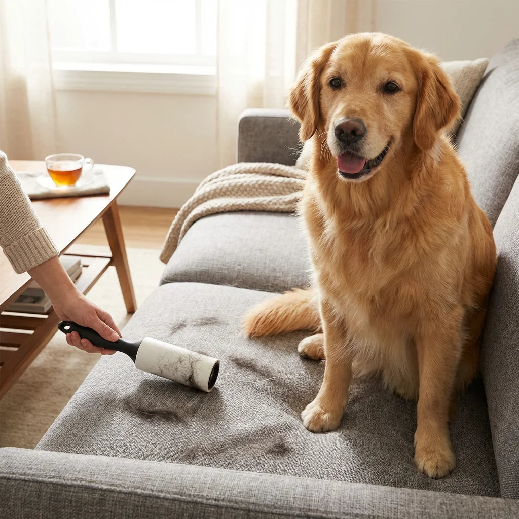Reusable Lint Roller for Pet Hair - Sticky Adhesive Dust Remover for