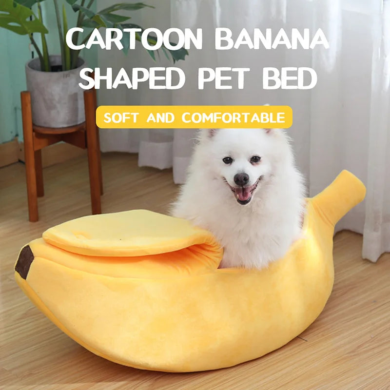Banana Cat Bed House Funny Cute Cozy Cat Mat Beds Warm Durable