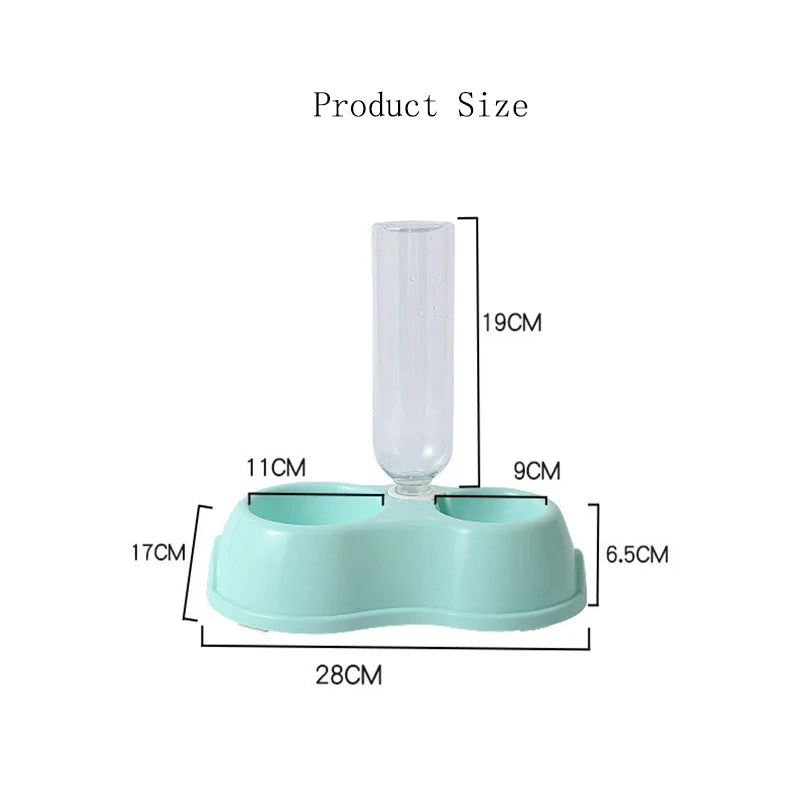 Pet Cat Bowl Automatic Feeder Water Dispenser Dog Cat Food Bowl with
