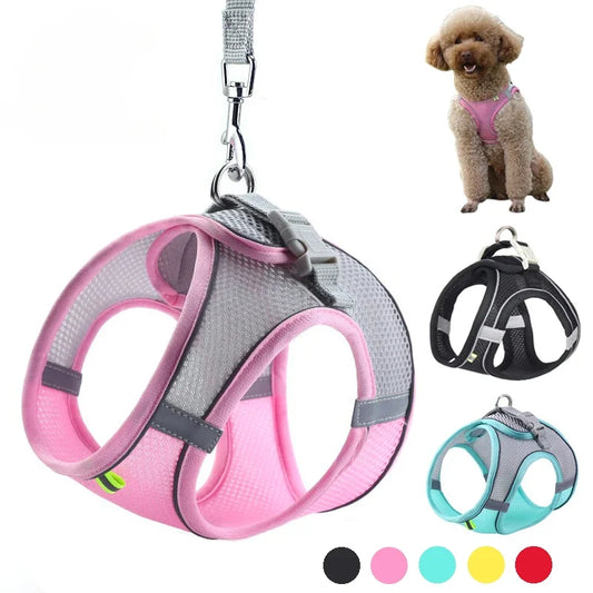 Puppy Harness Set Dog Accessories Adjustable Pet Vest Dogs French