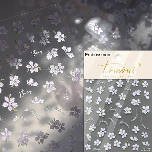 1piece 5D glass fragment nail sticker high quality stained glass