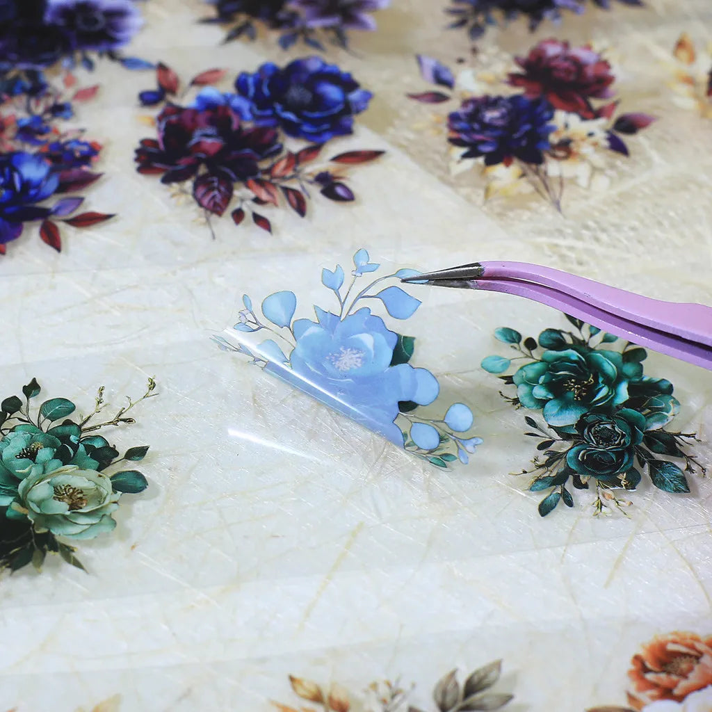 50mm*2m Vintage Floral Tape Self-Adhesive Scrapbooking PET Material