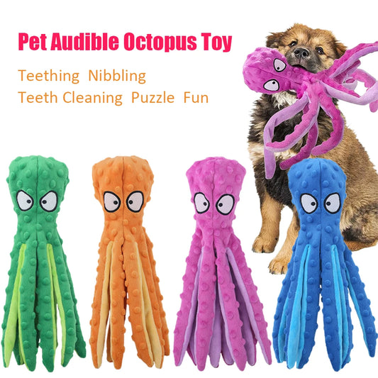 Dog Vocal Toys Octopus Non-stuffed Soft Plush Toy Puppy Educational