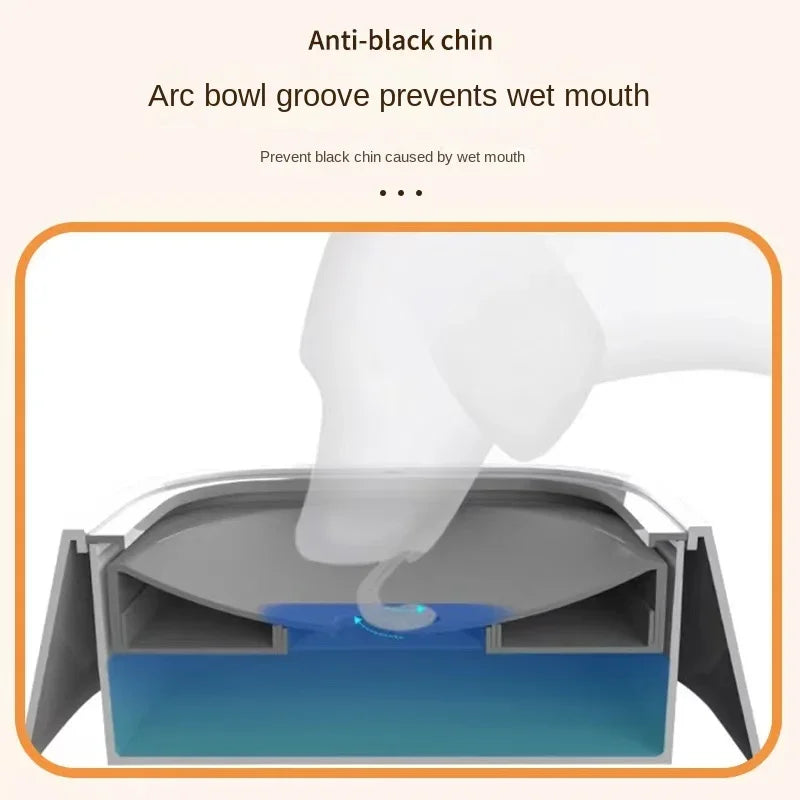 1pc Anti-splash Water Bowl For Dogs 1L Large Capacity Drinker Drinking