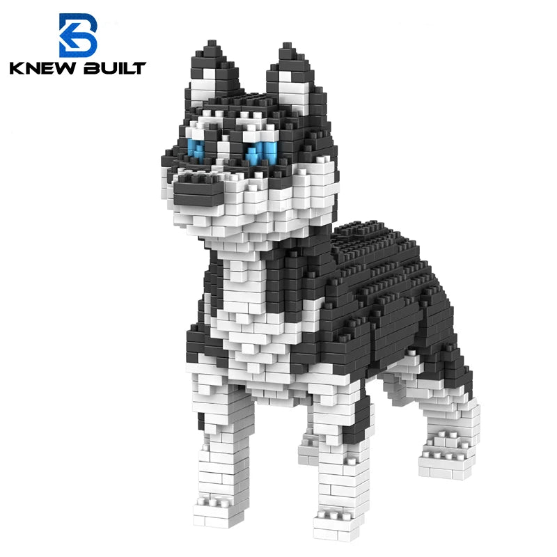KNEW BUILT Dog Model Mini Building Block Toys Set for Kid Boy Girls