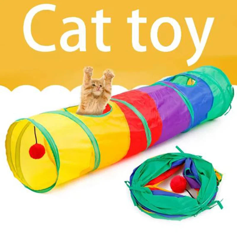 Cat Tunnel Pet Tube Collapsible Play Toy Indoor Outdoor Kitty Puppy